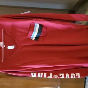 NWT- PINK LS tee-L